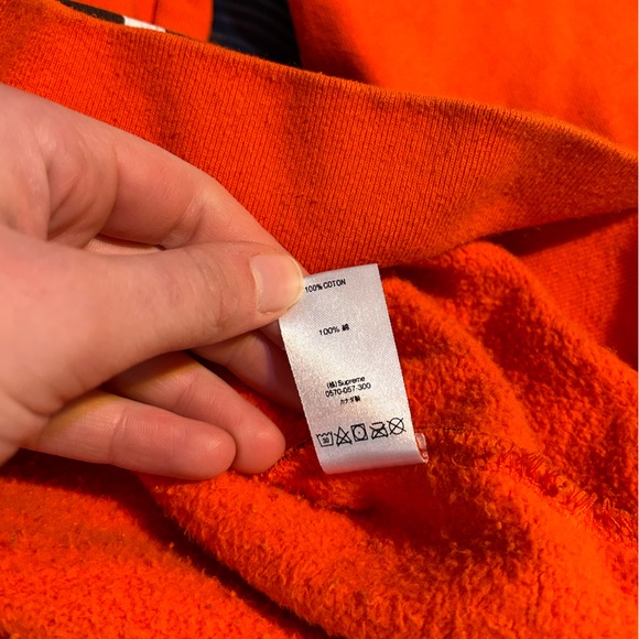 Supreme Dark Orange Letter Arc Crewneck Sweater Men’s Large - Picture 11 of 11